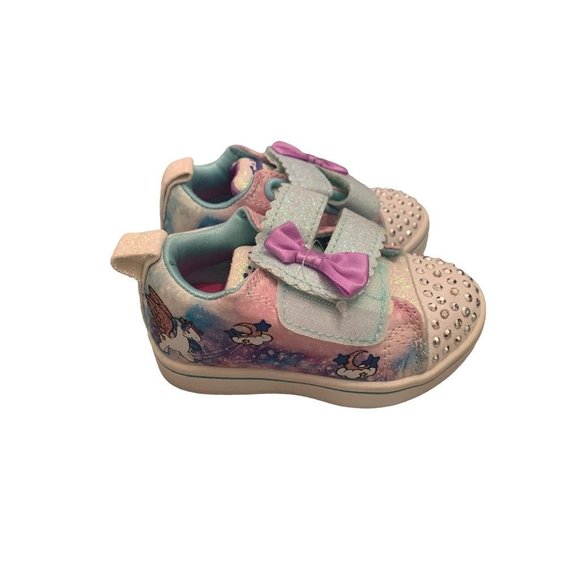 5 Toddler Sneakers Twinkle Toes Light Up Glittery Unicorn Sneakers - Picture 1 of 9